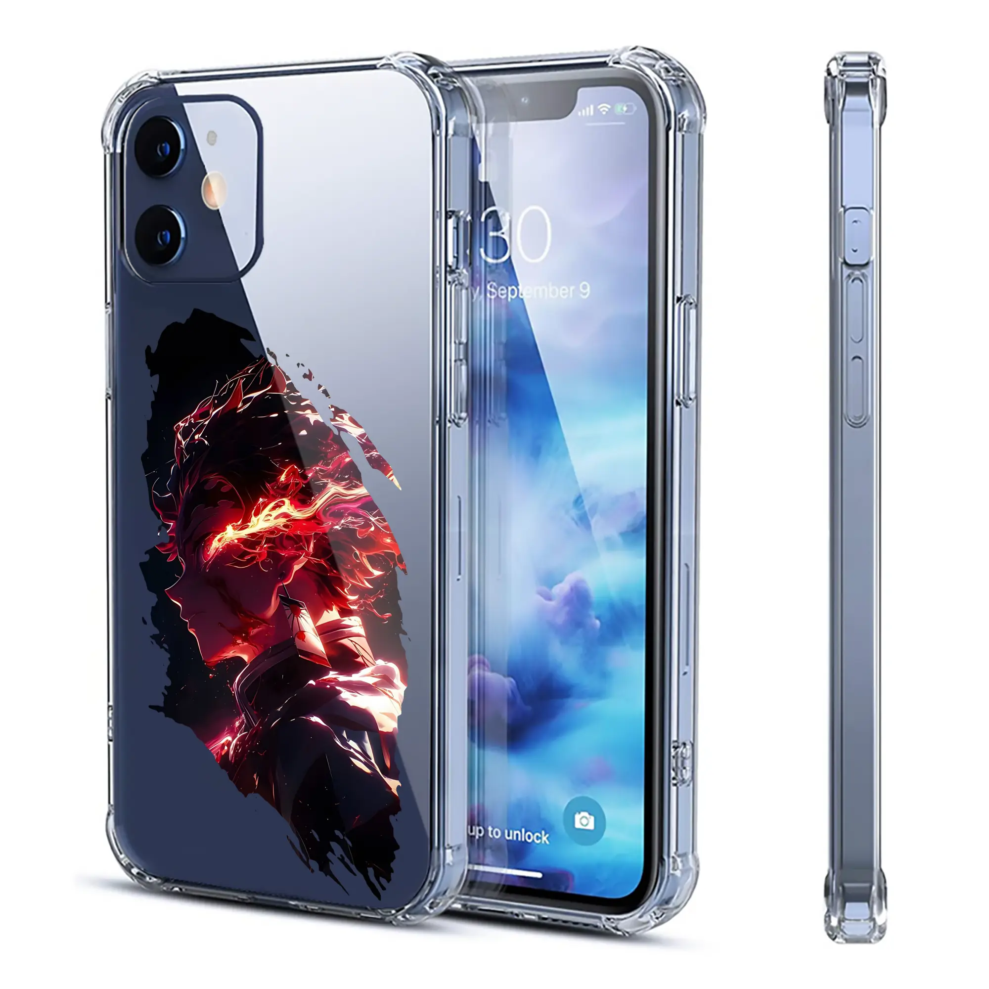 鬼滅の刃 グッズ,竈門 炭治郎 - IPhone 12シリーズ対応 ・ 透明スマホケース ・ クリアソフトケース ・ TPU素材 ・ 耐衝撃 ・ 高密着 ・ 防汚 防指紋 ・ 簡単着脱